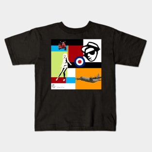 Retro Ska Mid Century Modern Underground Cargo Kids T-Shirt